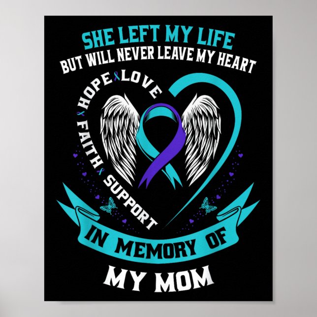 Póster Memorándum De Mamá De La Cinta De Concienciación S (Frente)