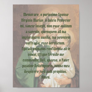 Póster Memorare a San José