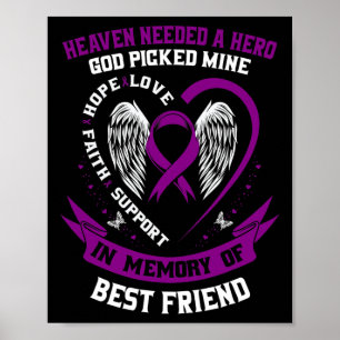 Póster Memoria de la mejor amiga memoria del cáncer pancr
