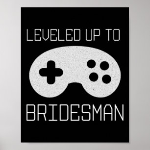 Póster Memoria de logro de Gamer Bridesman Subió de Nivel