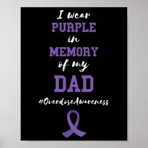 Póster Memoria De Mi Padre Cinta Morada Conciencia Sobre