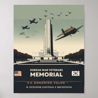 Póster memoria de veteranos de corea