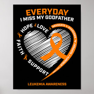 Póster Memoria En Recuerdo Del Padrino Leukemia Awaren