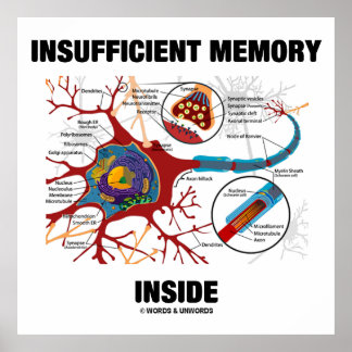 Póster Memoria interna insuficiente (neurona/sinapsis)