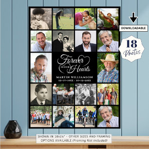 Póster Memorial 18 Colage de Fotos Por Siempre en Nuestro