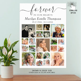 Póster Memorial 21 Collage de fotos para siempre en nuest