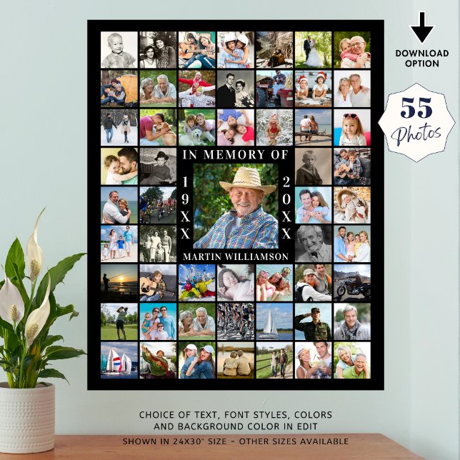 Póster Memorial 55 Collage de fotos En Memoria (Subido por el creador)