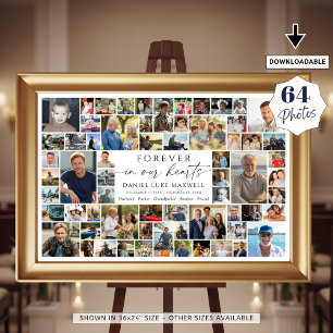 Póster Memorial 64 Colage de Fotos Por Siempre en Nuestro