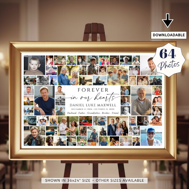 Póster Memorial 64 Collage de Fotos Por Siempre en Nuestr (Subido por el creador)