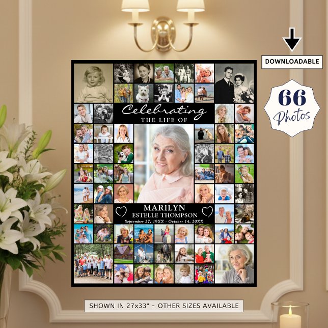 Póster Memorial 66 Photo Collage Celebrating the Life of (Subido por el creador)