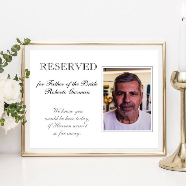 Póster Memorial Asiento Foto Boda Padre de la Novia (Subido por el creador)