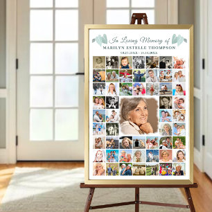 Póster Memorial Botánico Corazón Hojas Cincuenta y Cinco