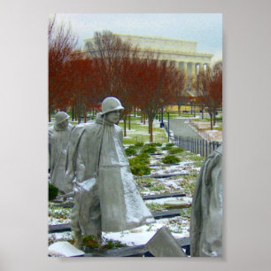 Póster memorial coreano washington