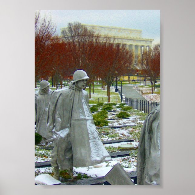 Póster memorial coreano washington (Frente)