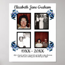 Memorial Cuatro Foto Azul Olvídenme No Flores