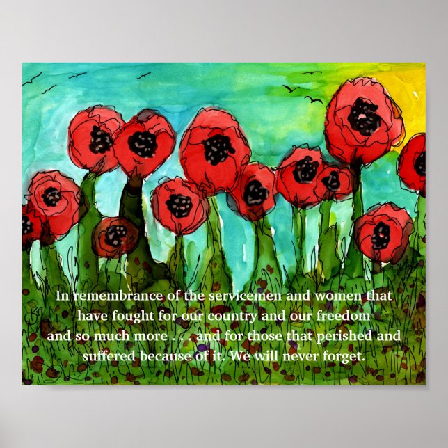 Póster Memorial Day and Veteran's Day Poster  (Frente)