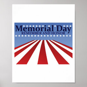 Póster Memorial Day Recuerda y Horro Poster