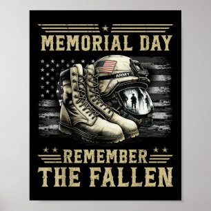 Póster Memorial Day Recuerden La Caída Del Veterano Ejérc