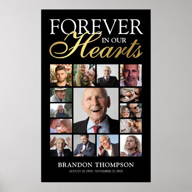 Póster Memorial de Foto Funeral 15 (Frente)