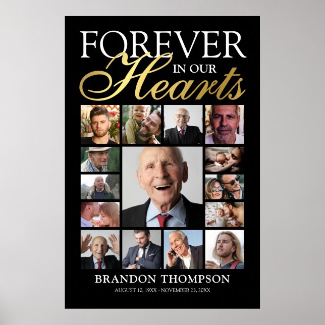 Póster Memorial de Foto Funeral 15 (Frente)