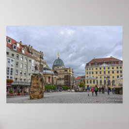 Póster Memorial de la Frauenkirche, Dresde, Alemania