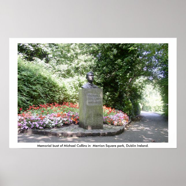 Póster Memorial de Michael Collins, Dublín (Frente)