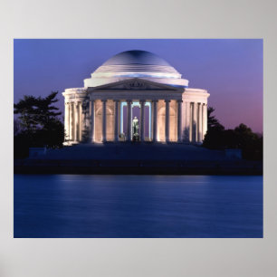 Póster Memorial de Thomas Jefferson en Dusk