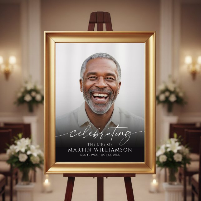 Póster Memorial en Celebración de la Vida de Photo Script (Subido por el creador)