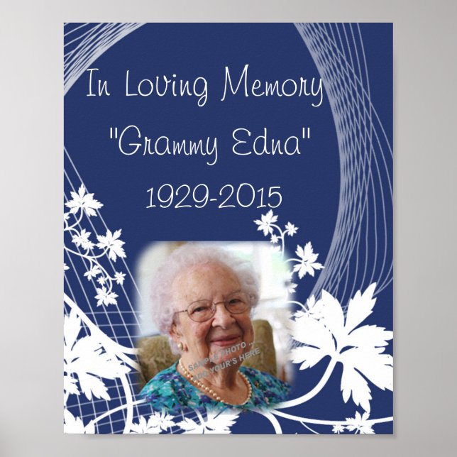 Póster Memorial en memoria de amor - Foto Poster en memor (Frente)