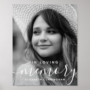 Póster Memorial en memoria de amor moderno elegante foto