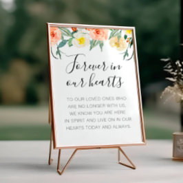 Póster Memorial Flor de Melocotón Por Siempre en Nuestros