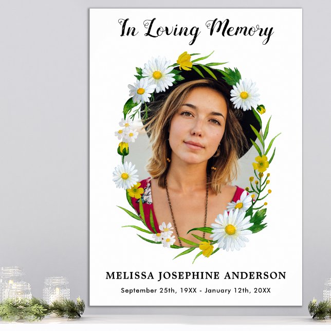 Póster Memorial Floral Diosa Funeral Fotonecro (Subido por el creador)