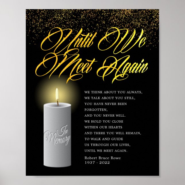 Póster Memorial hasta que nos reunamos de nuevo Rótulo de (Frente)