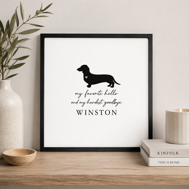 Póster Memorial personalizado de Dachshund | Cita minimal (Subido por el creador)