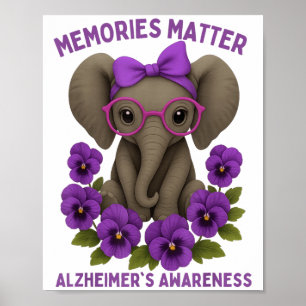Póster Memorias Flor de Elefante Púrpura de Heimer