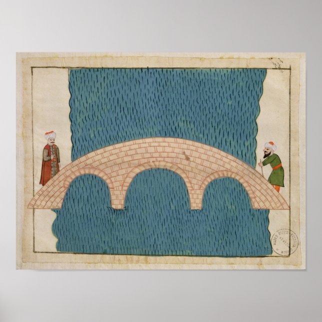 Póster Memorie Turchesche que representa el puente de Gál (Frente)