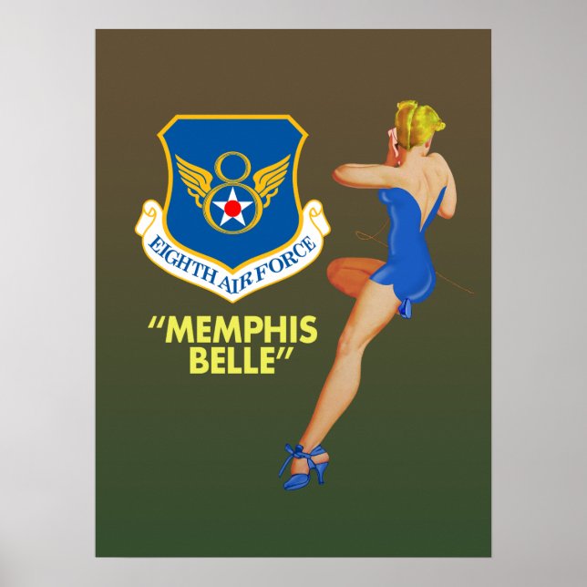 Póster "Memphis Belle" 8ª Fuerza Aérea (Frente)