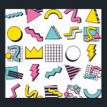 Póster Memphis de los 90: Elementos de diseño pop.<br><div class="desc">Elementos de diseño Pop Memphis de los años 90 Retro elementos Pop Memphis de los años 90, un conjunto vibrante y colorido de formas y estilo. Rock los años 90 con decoración Memphis Elementos! Las formas y los colores retro crean una danza geométrica vibrante. Años 90, elemento, retro, años 80,...</div>