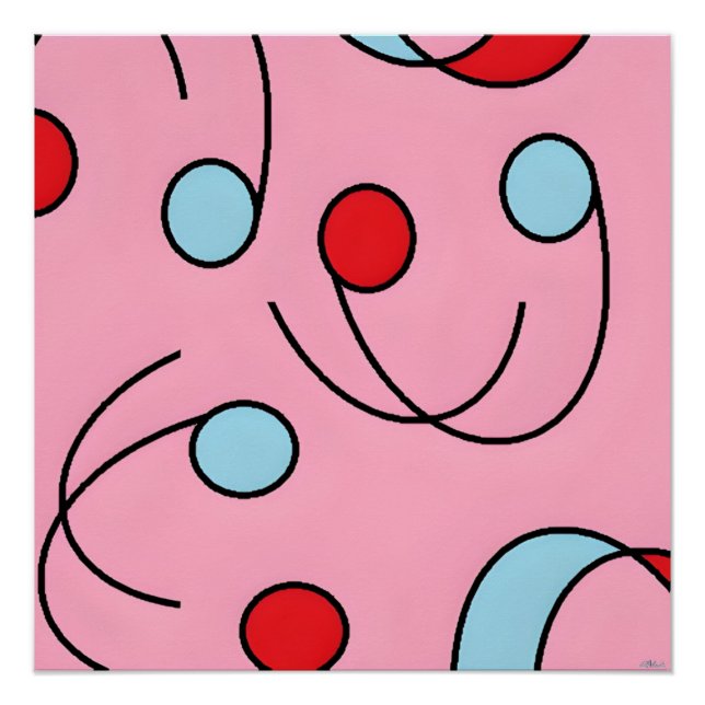 Póster Memphis Design Drupes (Anverso)