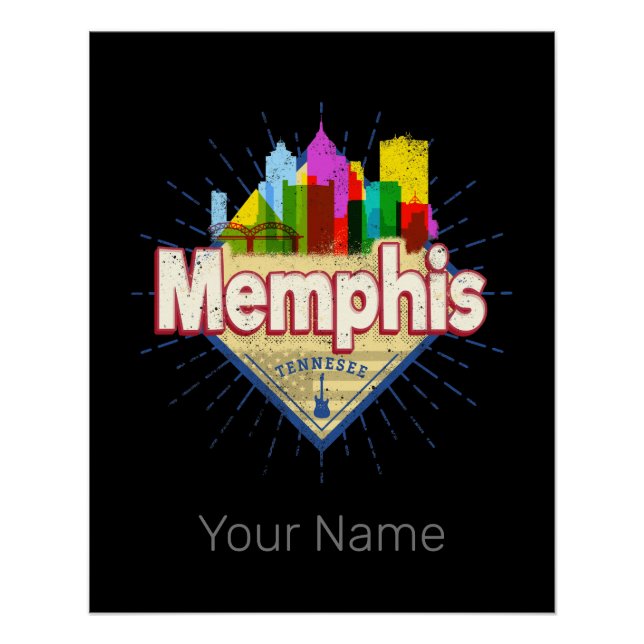 Póster Memphis Tennessee (Anverso)