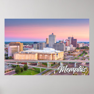 Póster Memphis, Tennessee, Estados Unidos