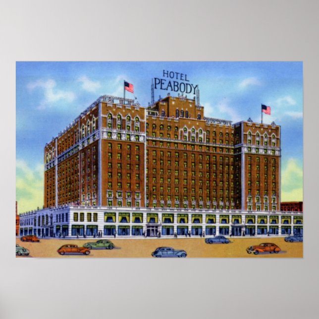 Póster Memphis Tennessee Hotel Peabody (Frente)