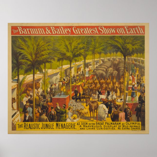 Póster Menagerie en la selva olímpica Poster Circus (Frente)