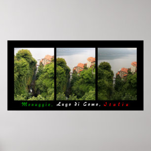 Póster Menaggio: desembocadura del río