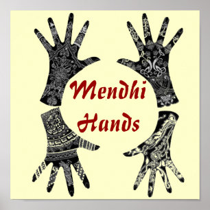 Póster Mendhi Hands