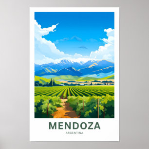 Póster Mendoza Argentina Travel Print