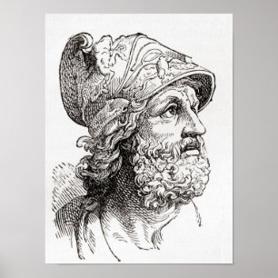 Póster Menelaus, de la historia ilustrada del mundo