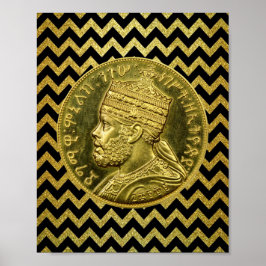 Póster Menelik II Poster del León Salomón Jah Rastafari