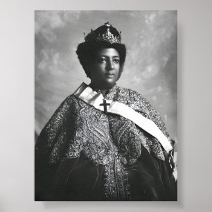 Póster Menen Asfaw Reina África Emperatriz Selassie I Raí