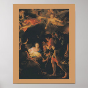Póster Mengs Adoration Shepherd Vintage Art Poster